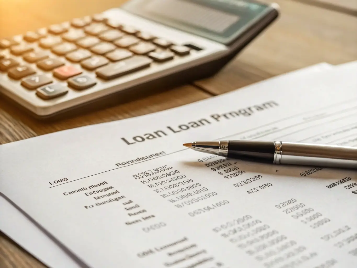 A close-up shot of a bank loan approval document with a pen resting on top, symbolizing the successful outcome of the project report service.