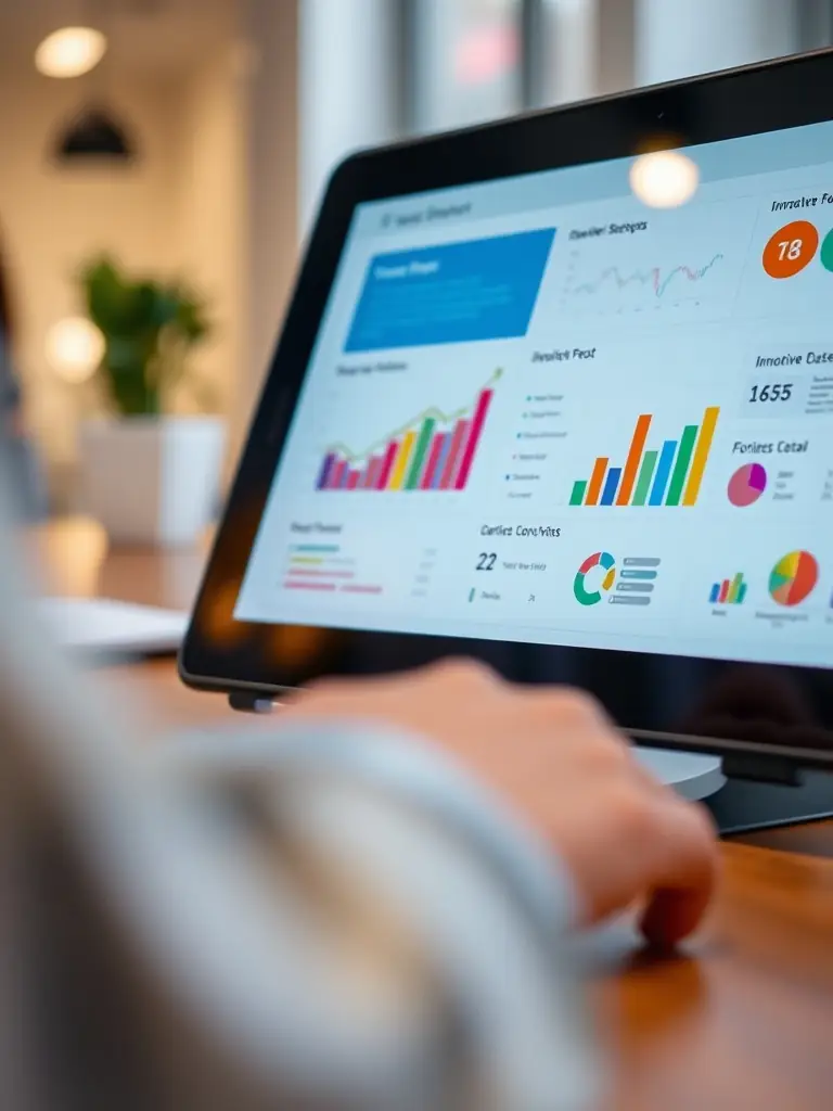 A visually appealing pitch deck design, featuring compelling graphics and concise information to attract investors and highlight business potential.