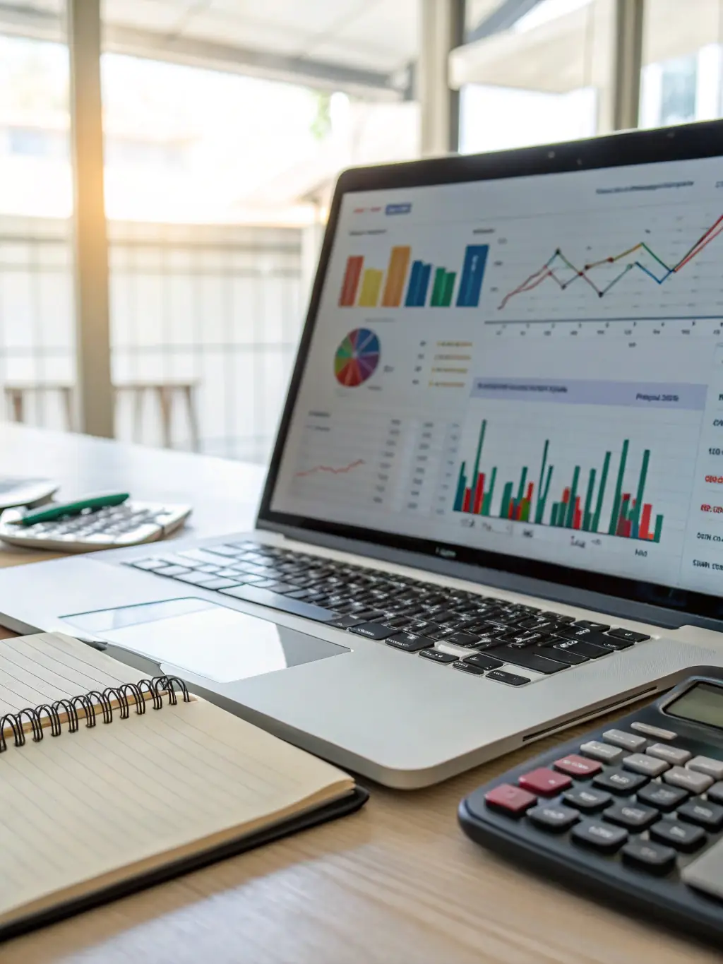 A visual representation of CMA data preparation, showing organized financial data and analysis tools used for loan applications and assessments.