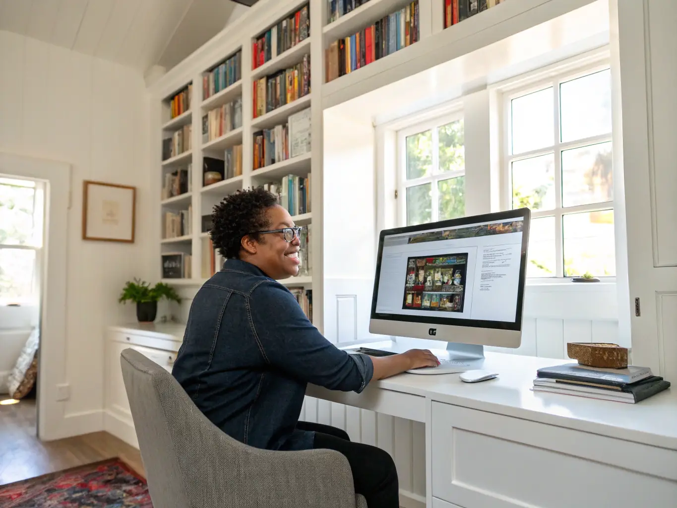 A person receiving a PDF report on their laptop, representing the final step of receiving the completed project report.